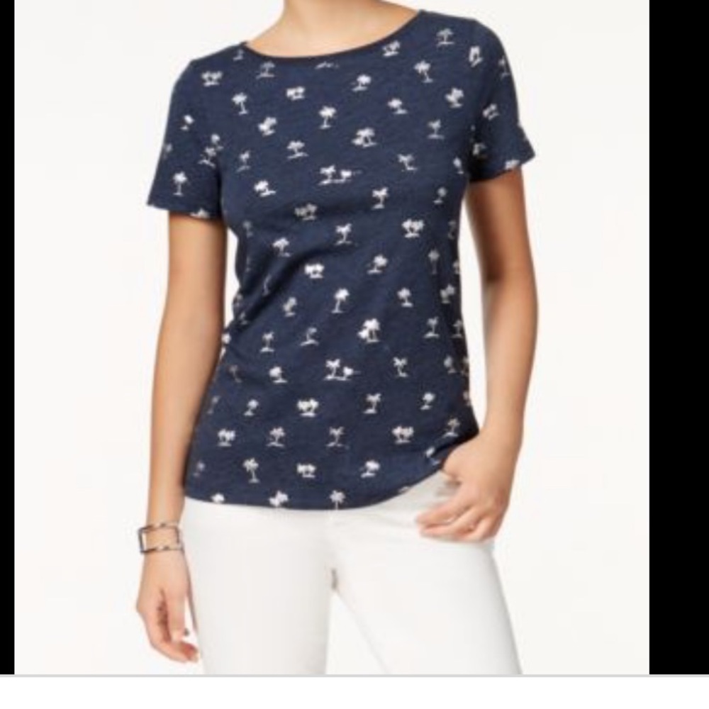 Tommy Hilfiger Metallic Palm Tree Graphic Tee